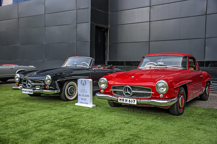Sam Katgara's 190SL shares space with Nirmal Bhogilal's 190SL that was once owned by actor Shashi Kapoor.  